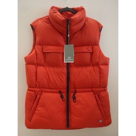 Soia & Kyo Jackets & Blazers - Soia & Kyo Women's Sz M Spice Orange Deanna Down Relaxed Fit Puffer Vest